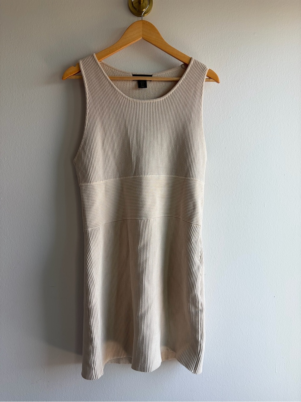 House of Harlow 1960 Ribbed Knit Tank in Light Beige